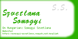 szvetlana somogyi business card